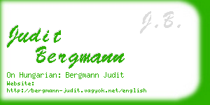 judit bergmann business card